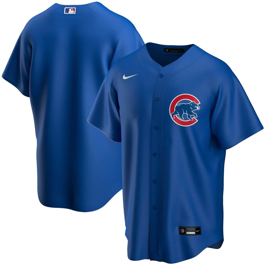 NIKE Men's Chicago Cubs Royal Blue Alternate Replica Blank Jersey