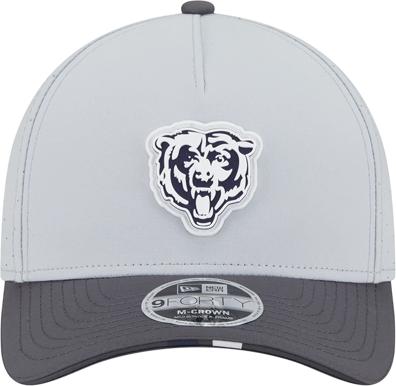 Men's Chicago Bears New Era Gray/Graphite 2025 NFL Training Camp 9FORTY M-Crown Adjustable A-Frame Hat