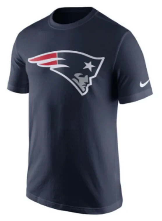 Youth New England Patriots Navy Essential Logo Tee By Nike