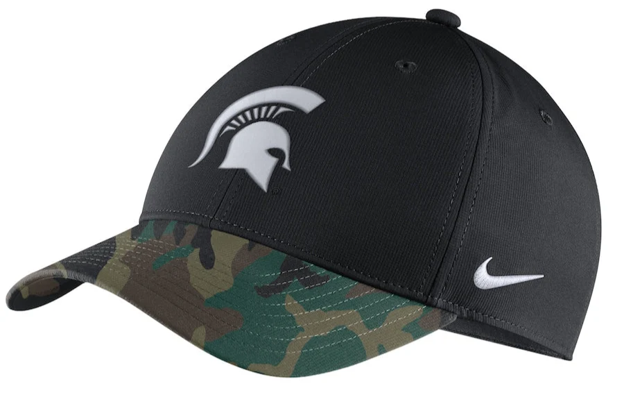 Michigan State Spartans Nike Legacy 91 2021 Veterans Camo Adjustable Hat