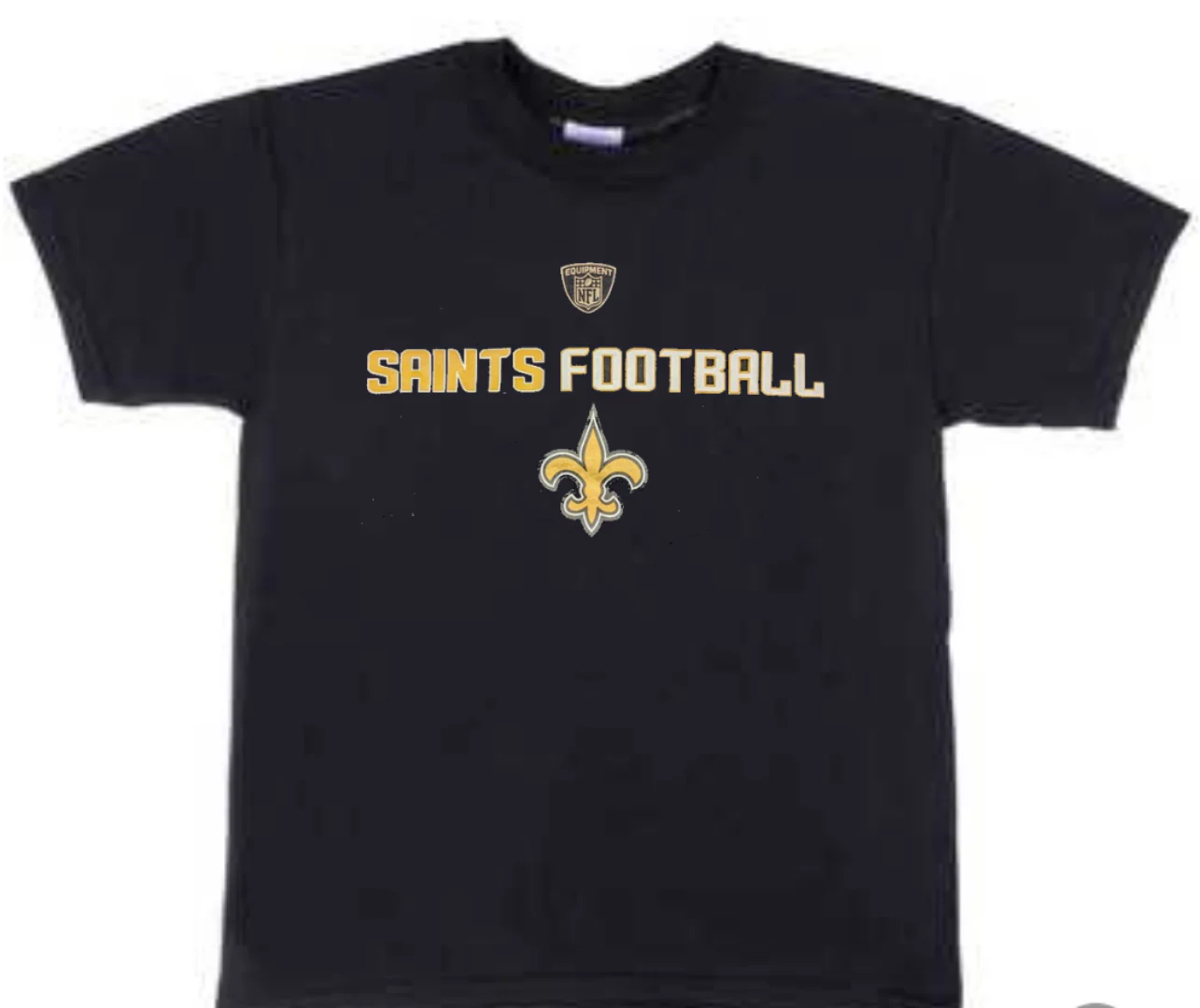 Youth New Orleans Saints Line Of Football Black Tee