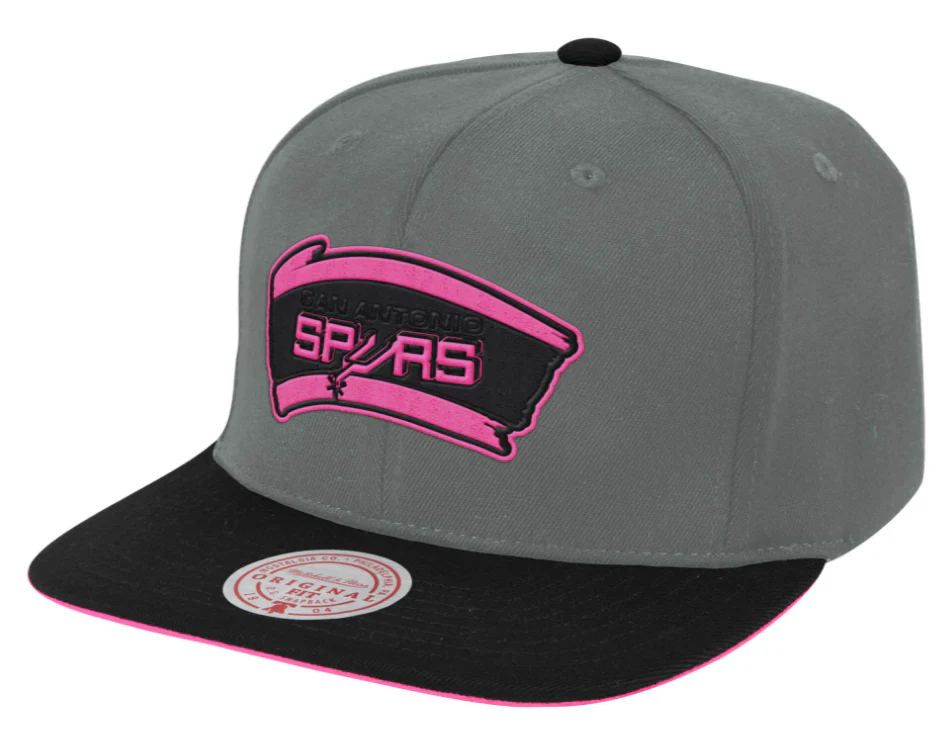 Men's San Antonio Spurs NBA Neon Lights HWC Mitchell & Ness Snapback Hat