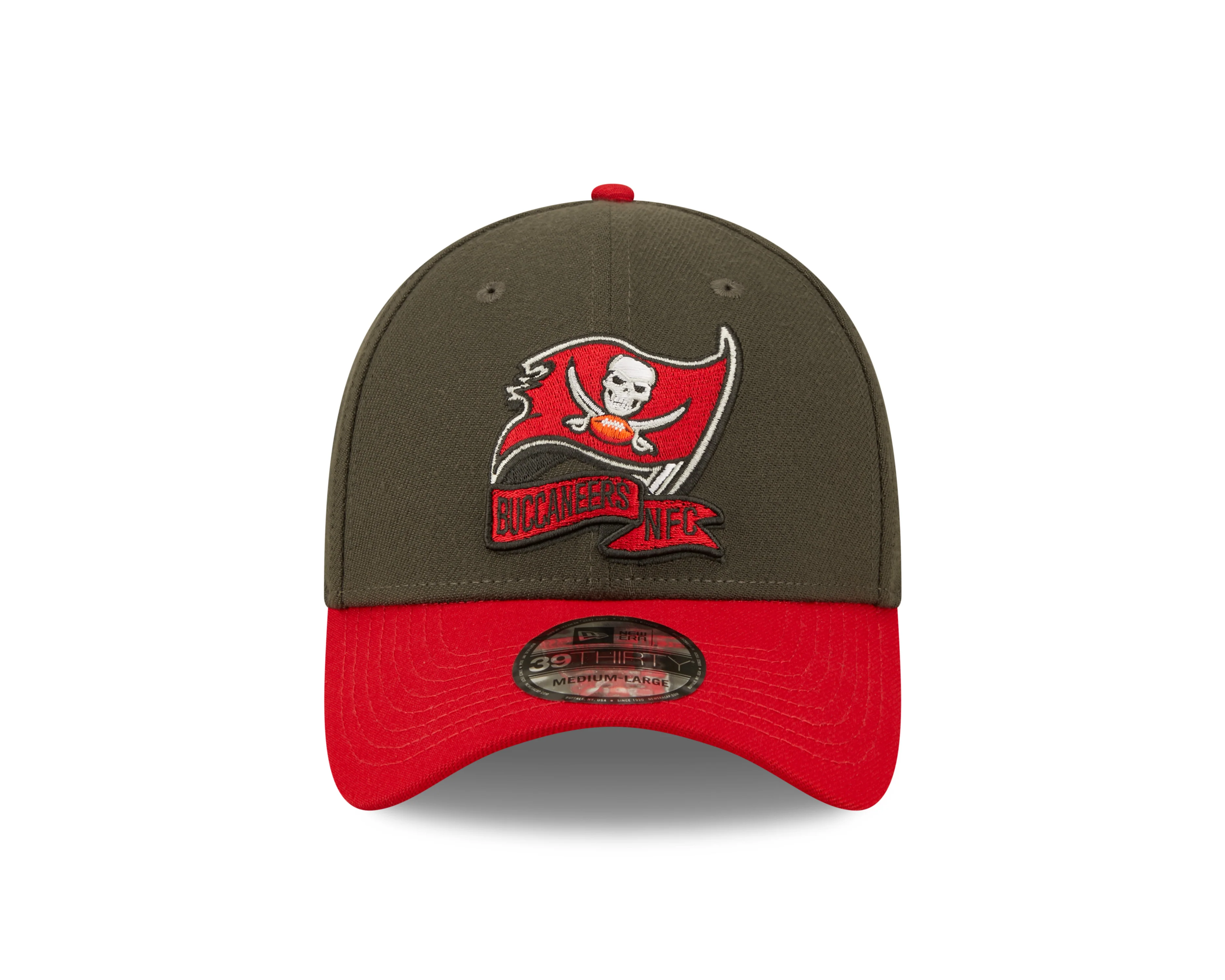 Men's Tampa Bay Buccaneers New Era Pewter/Red 2022 Sideline 39THIRTY Flex Hat