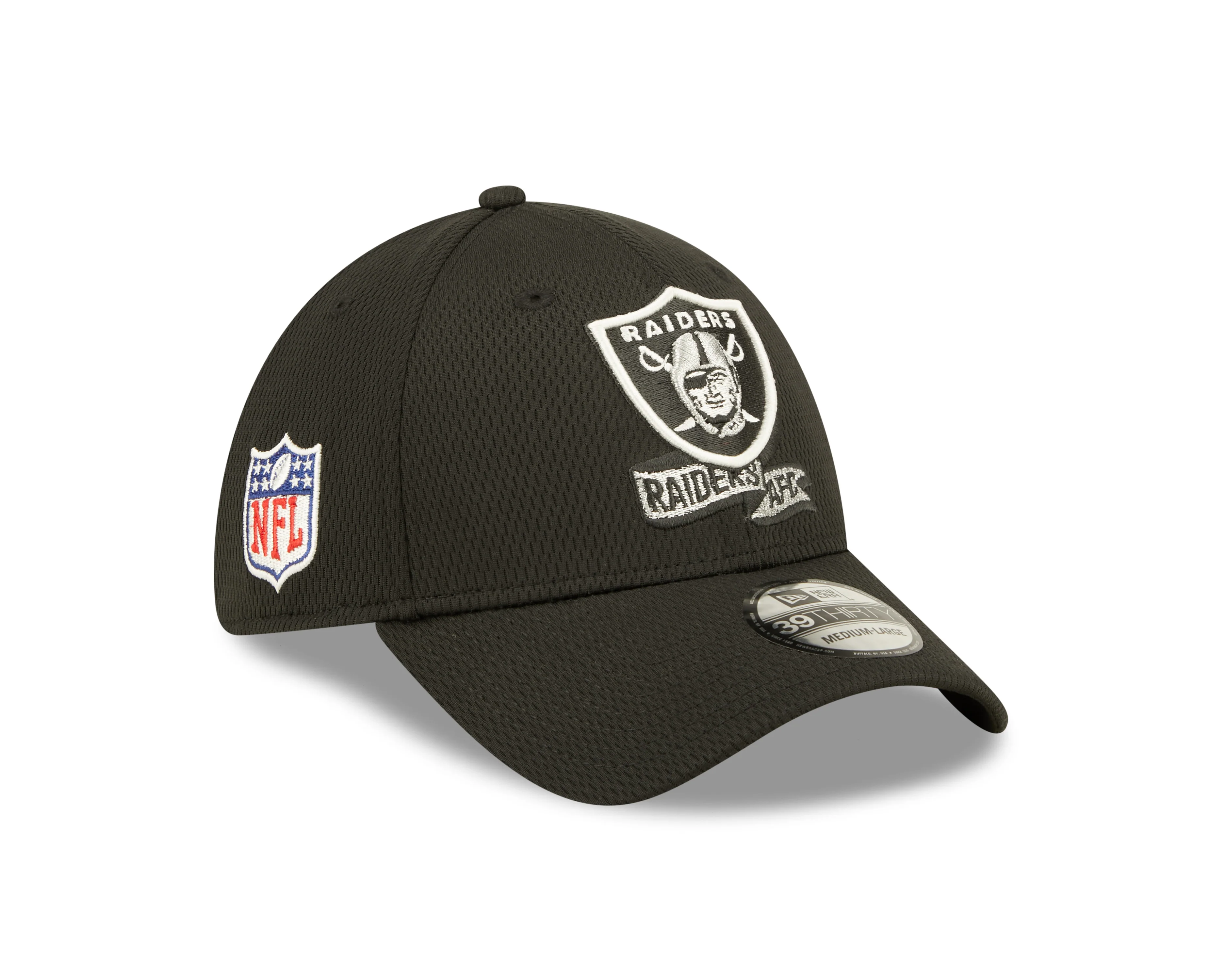 Men's Las Vegas Raiders New Era Black 2022 Sideline Coaches 39THIRTY Flex Hat