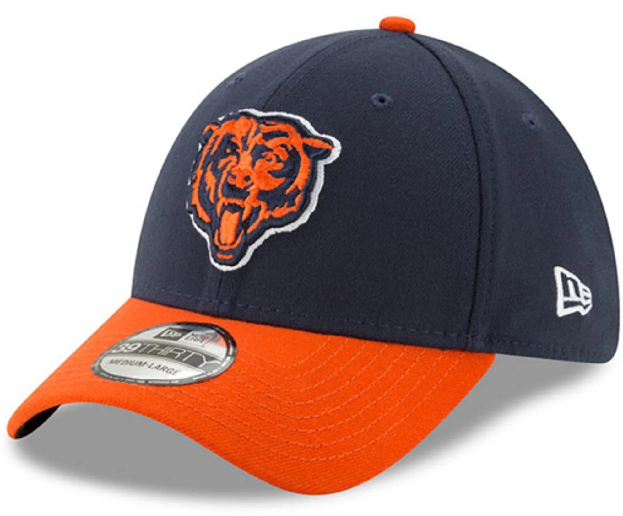 Men's New Era Navy/Orange Chicago Bears Team Classic Two-Tone 39THIRTY Flex Hat