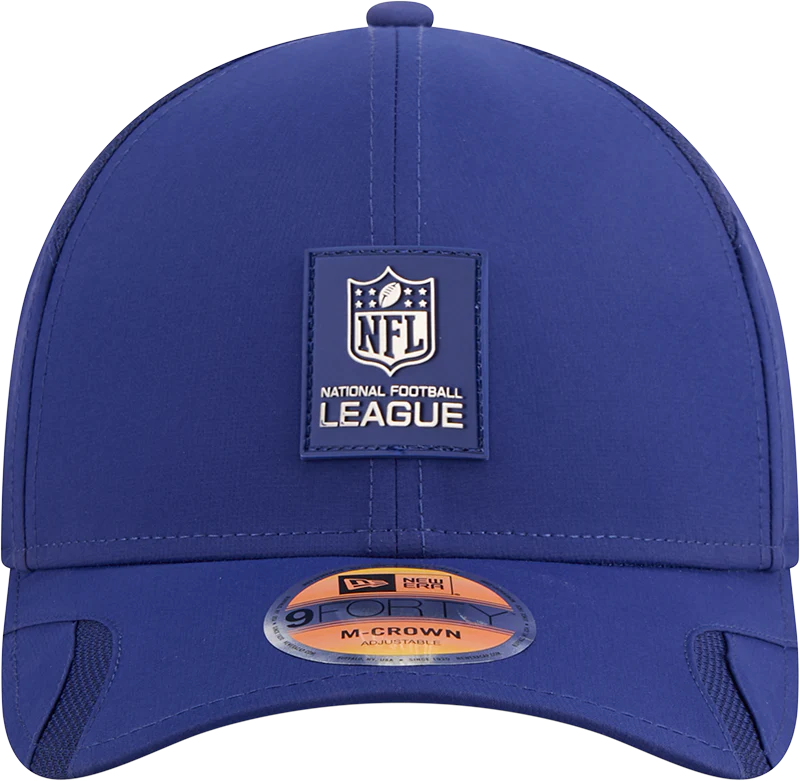 Men's NFL Shield New Era Blue 2025 NFL Sideline Heat 9FORTY M-Crown Adjustable Hat