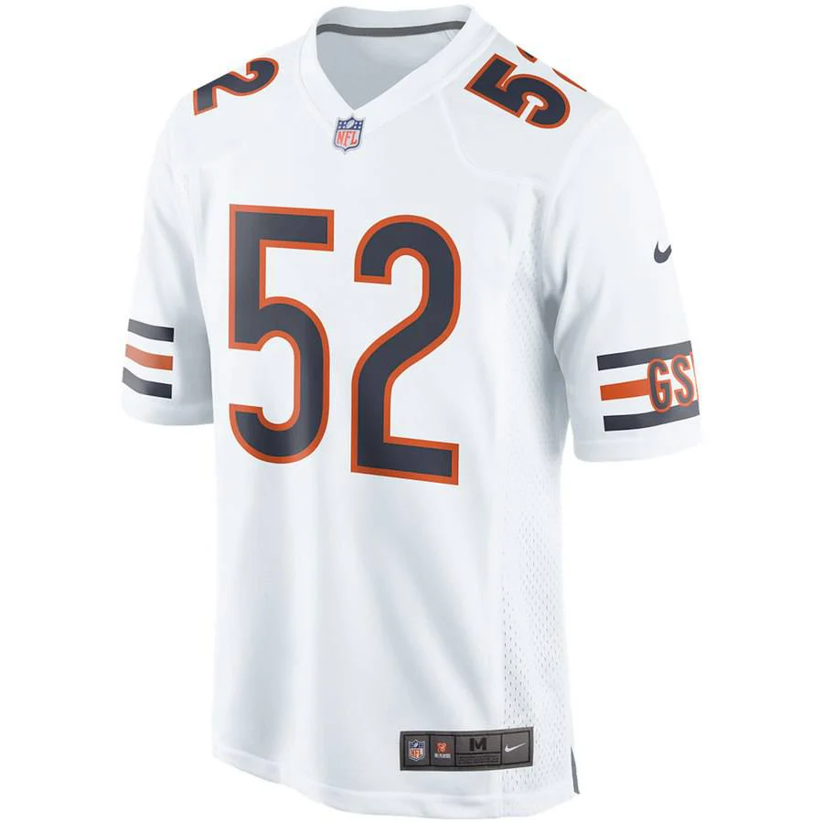 Men's Nike Khalil Mack White Chicago Bears Game Jersey