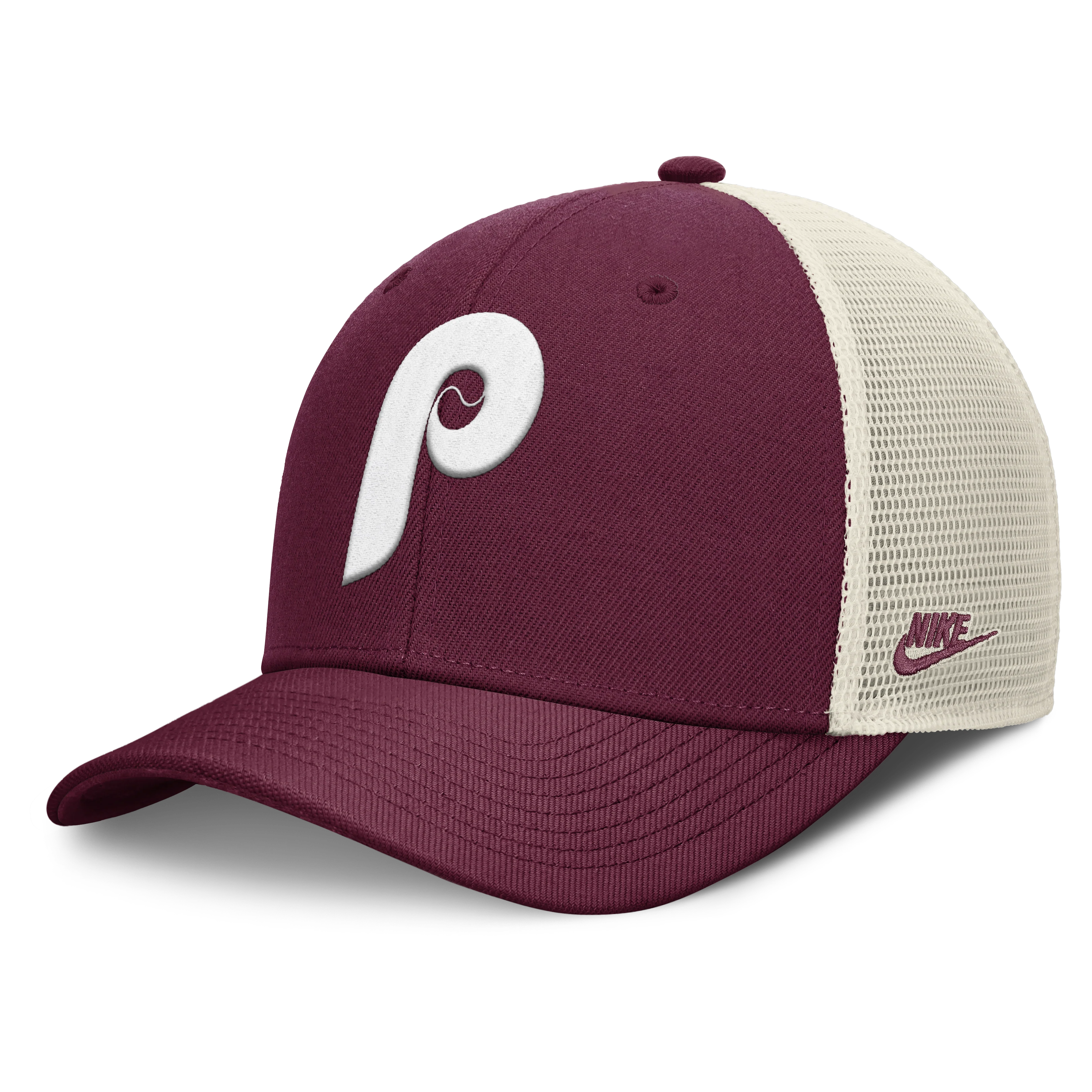 Philadelphia Phillies Nike Rise Maroon Adjustable Snapback Trucker Hat