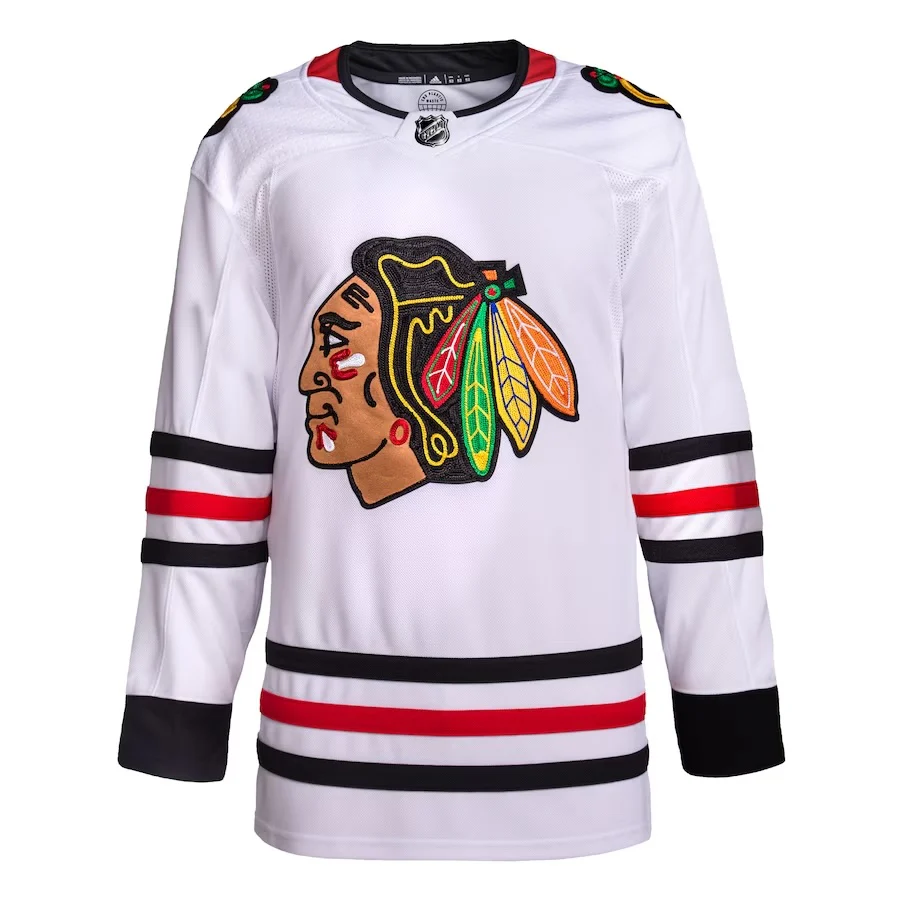 Men's Connor Bedard Chicago Blackhawks adidas White Away Primegreen Authentic Pro Jersey