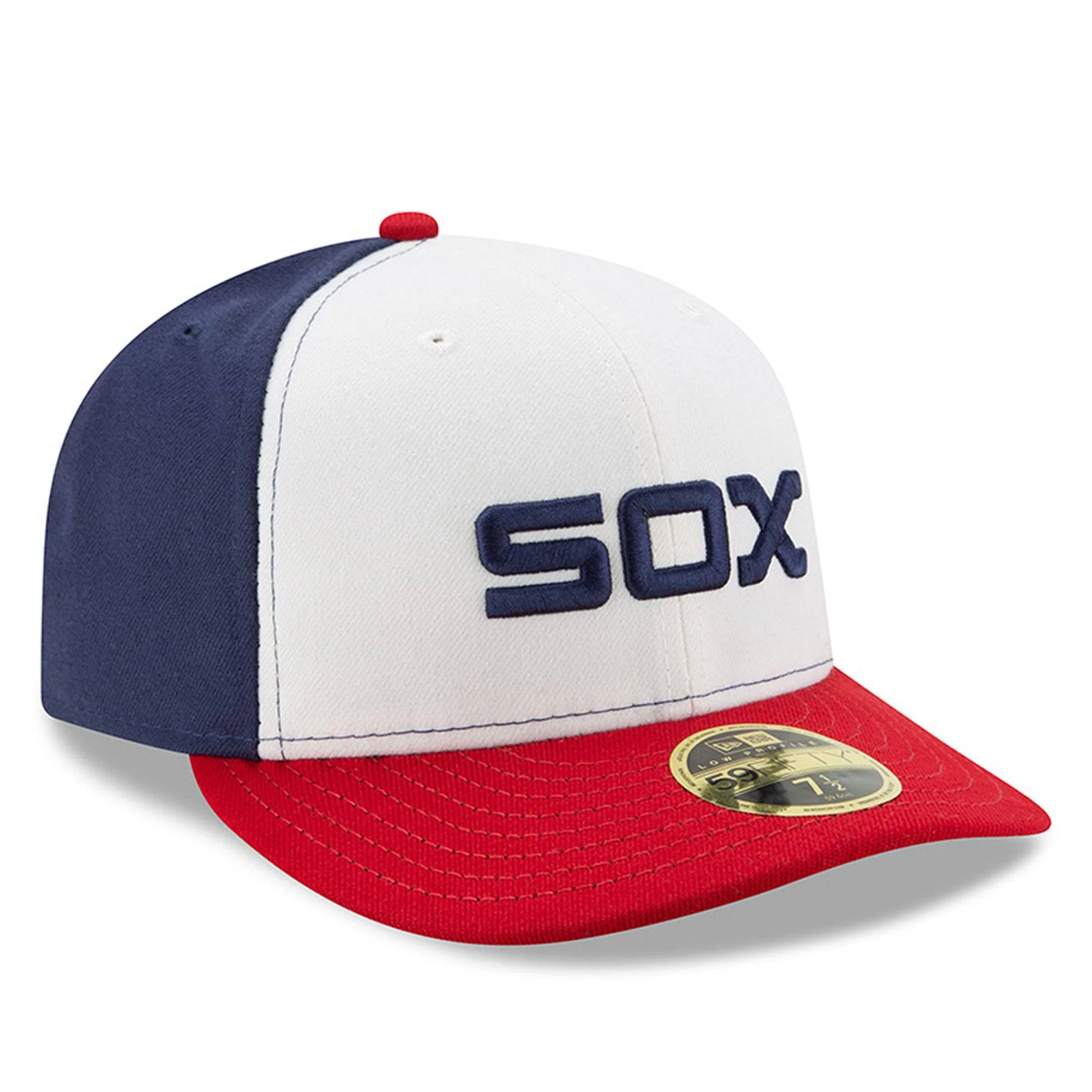 Men's Chicago White Sox New Era White/Red Alternate Authentic Collection On-Field Low Profile 59FIFTY Fitted Hat