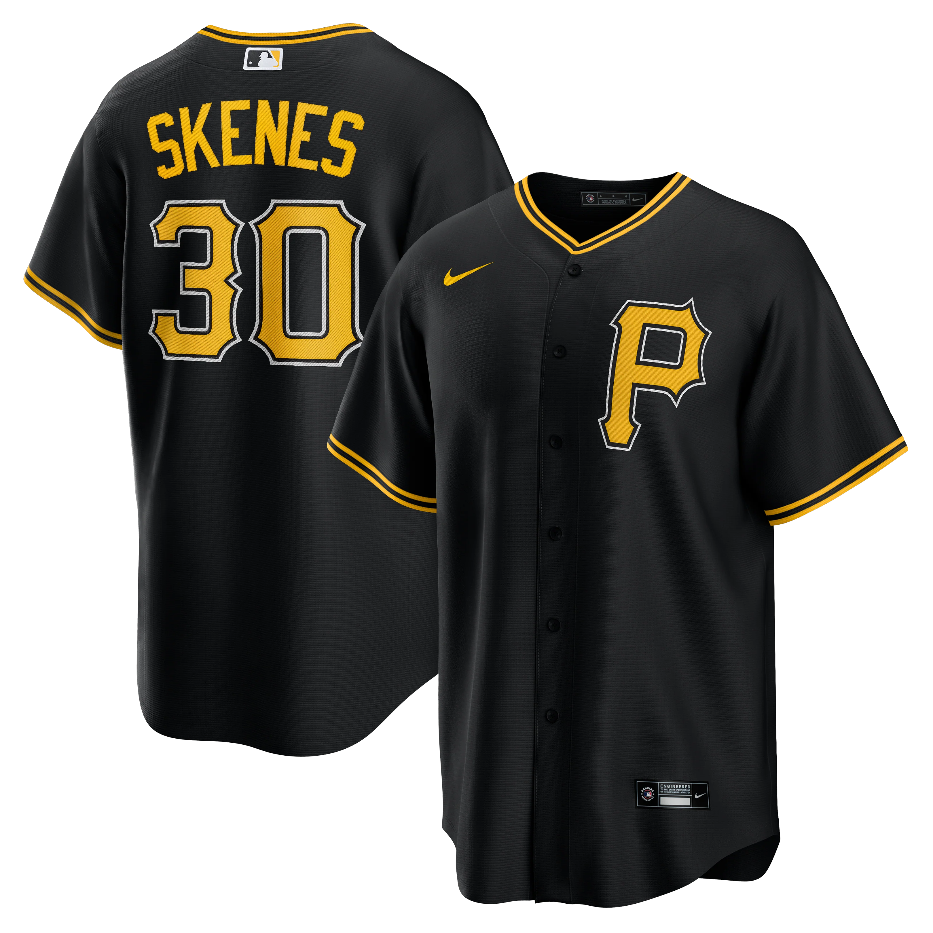 Men's Paul Skenes Pittsburgh Pirates Nike Black Alternate Replica Team Jersey
