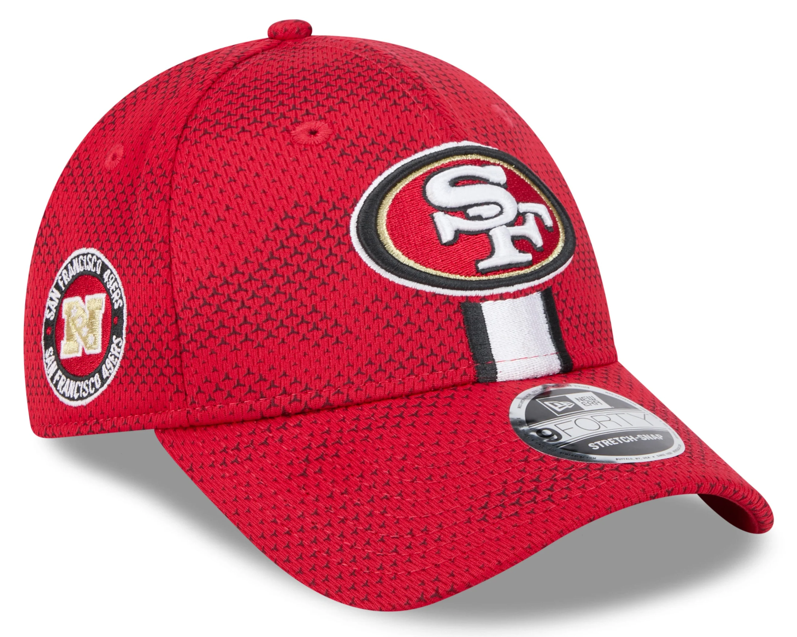 Men's San Francisco 49ers New Era 2024 Sideline Scarlet 9FORTY Adjustable Hat