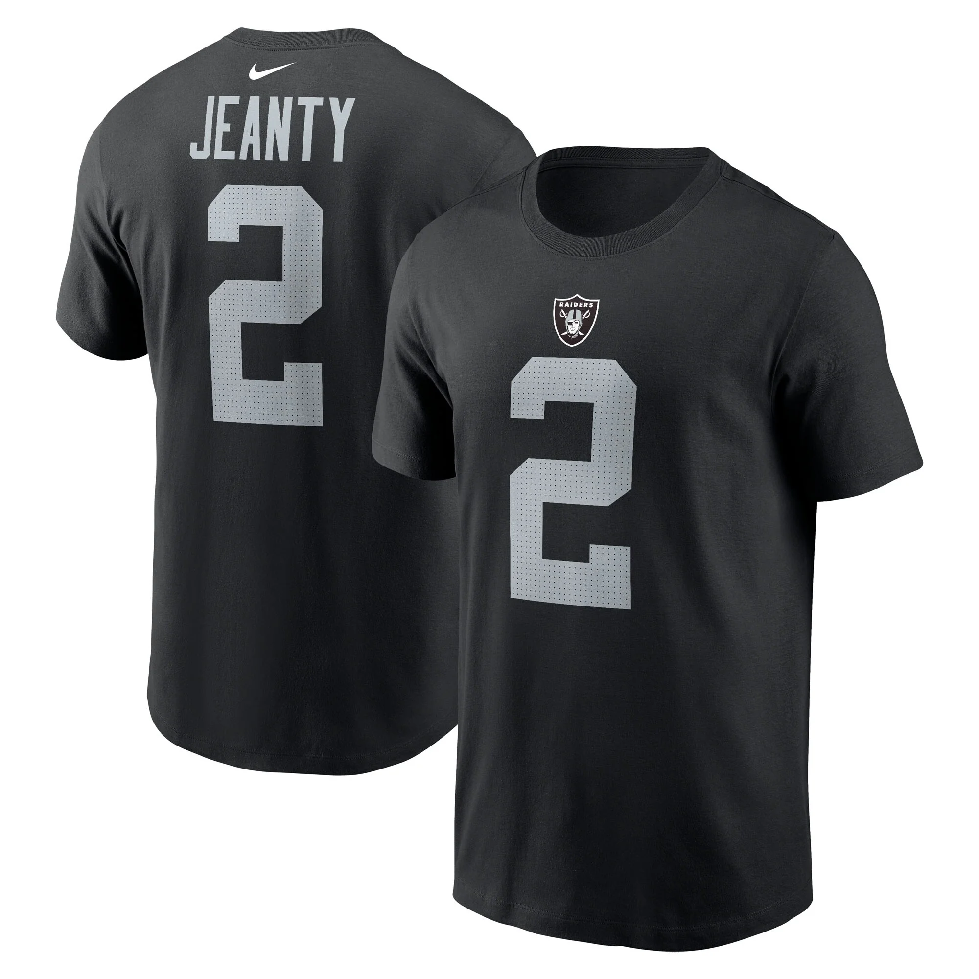 Men's Nike Ashton Jeanty Las Vegas Raiders Black Name & Number T-Shirt