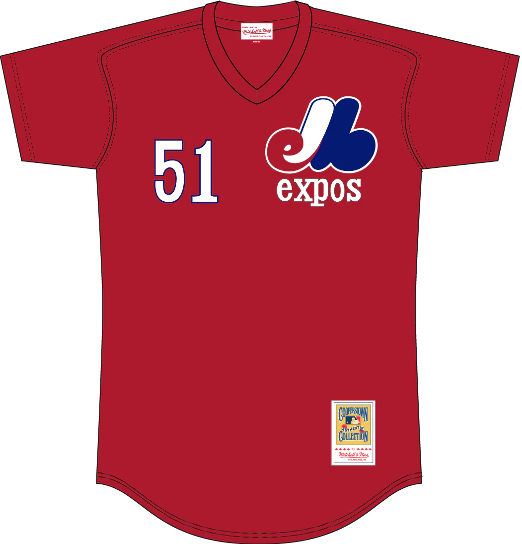 Men's Randy Johnson Montreal Expos Mitchell & Ness Batting Practice Jersey - Red