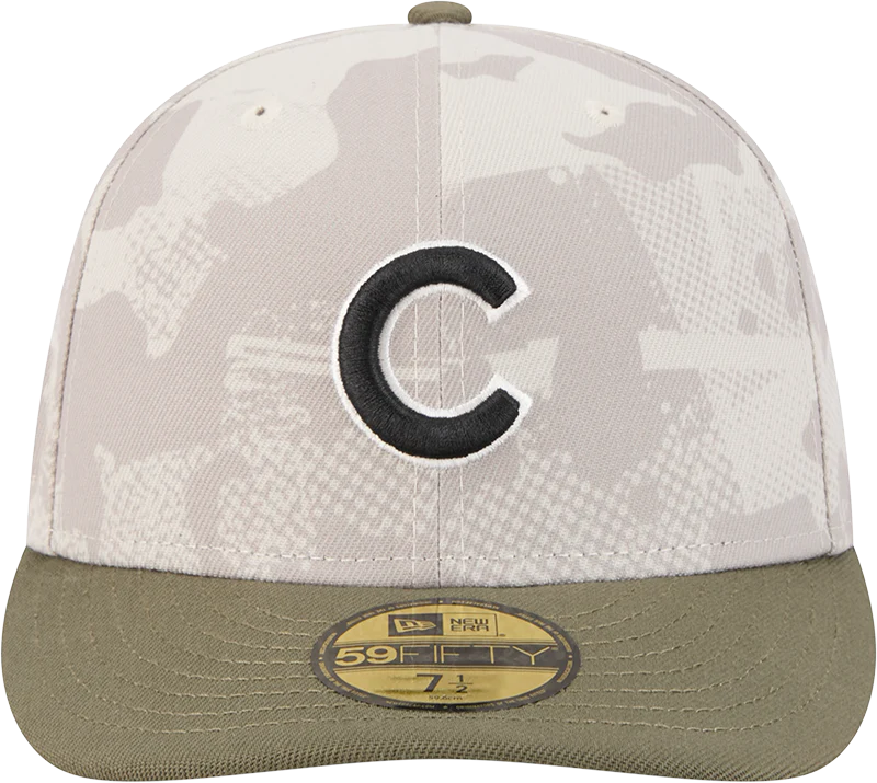 Chicago Cubs 2025 Armed Forces Day New Era Camo 59FIFTY Fitted Hat