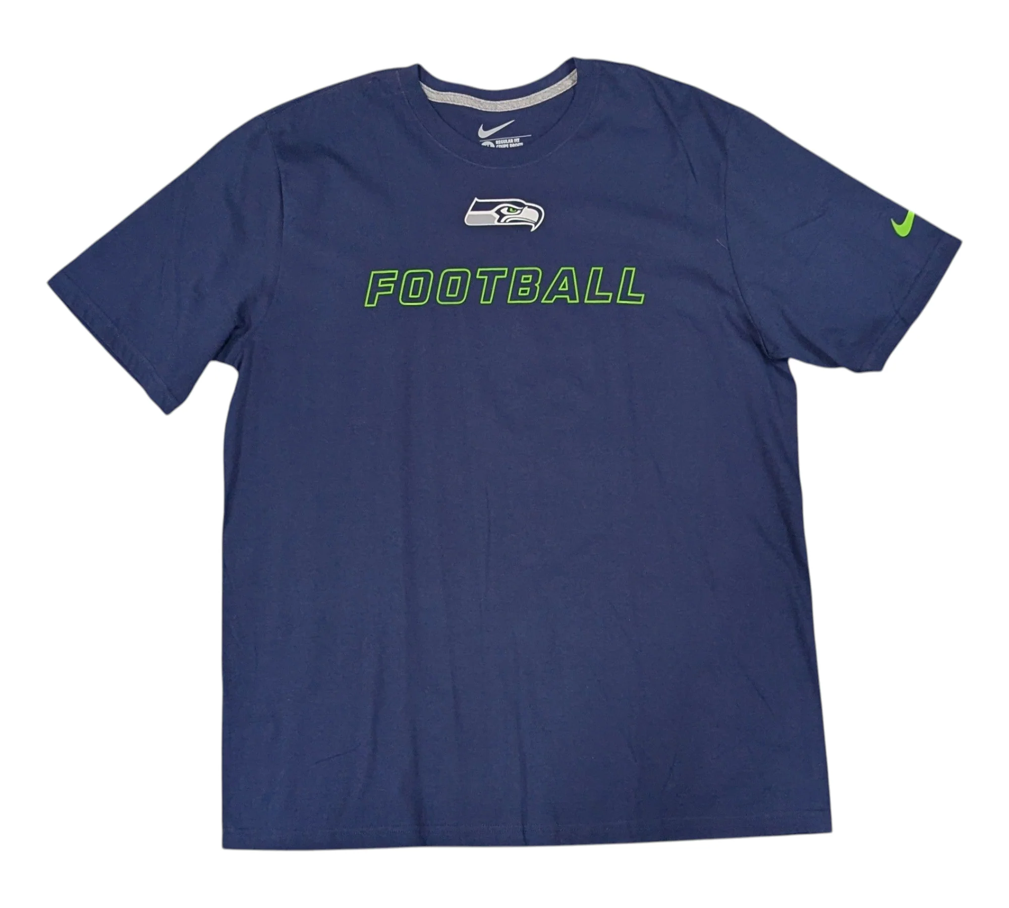 Mens Seattle Seahawks NFL Nike Legend Logo Navy T-Shirt