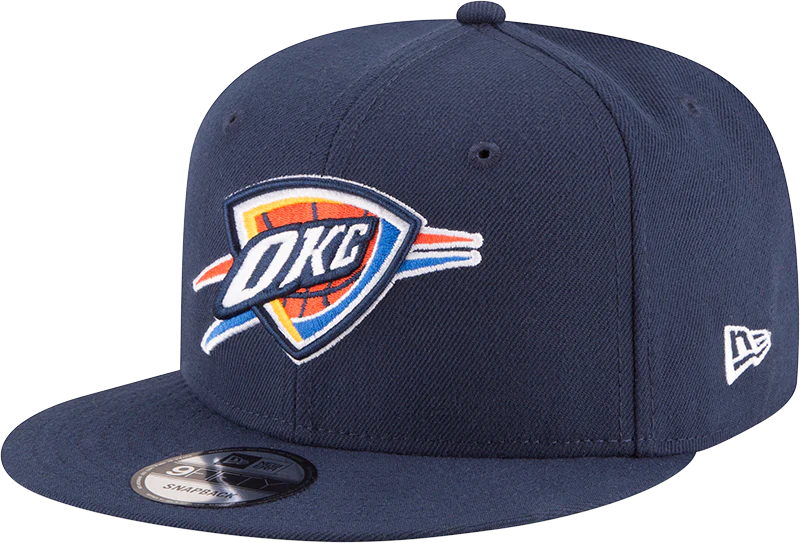 Men’s Oklahoma City Thunder Navy 9FIFTY Snapback Hat By New Era