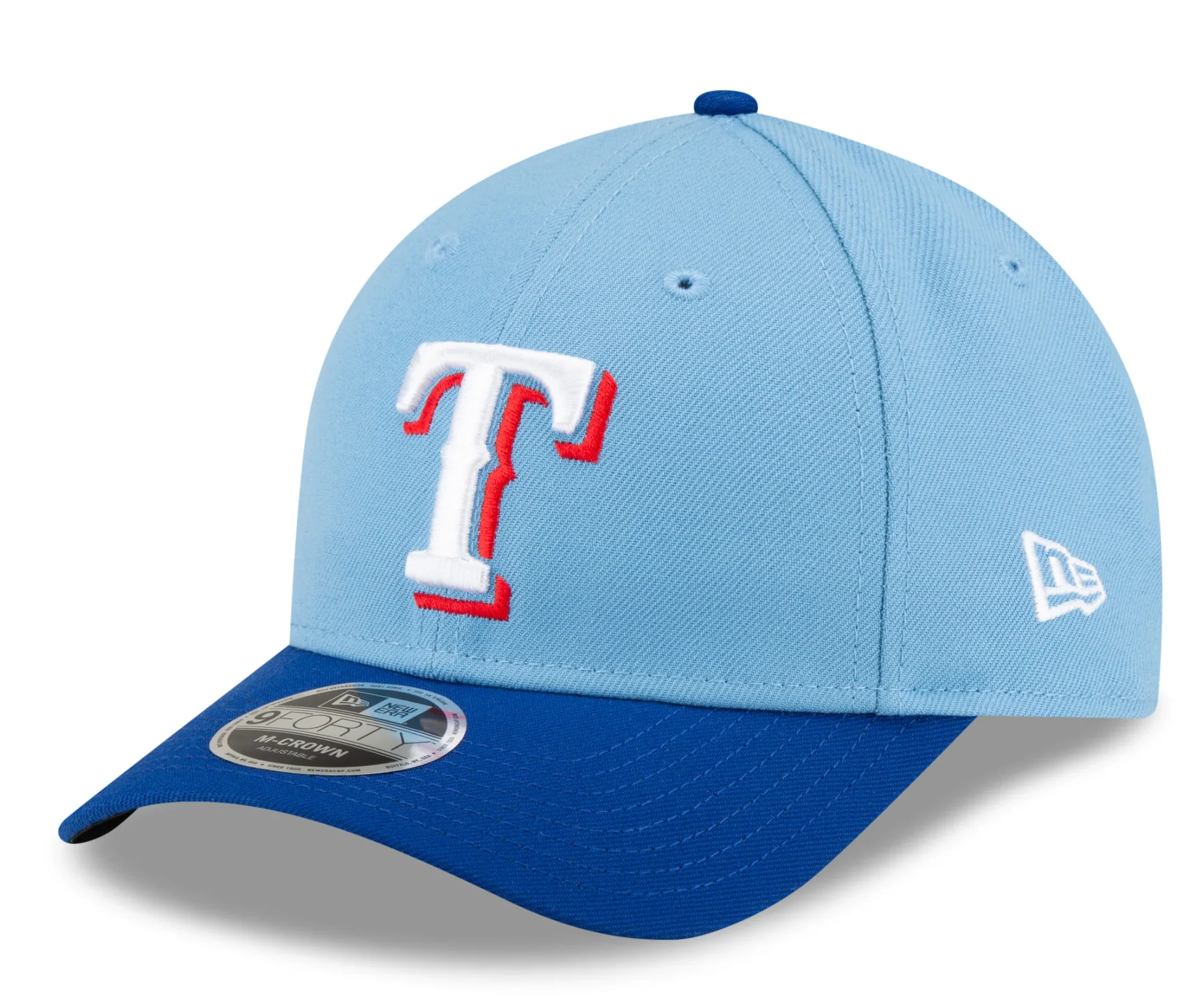 Texas Rangers Blue Alternate New Era Player Replica M-Crown 9FORTY Adjustable Hat