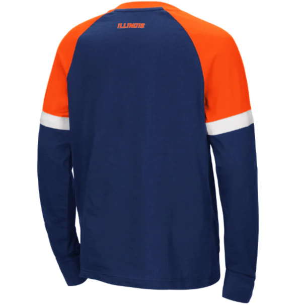 Illinois Fighting Illini Colosseum Youth Ollie Long Sleeve Raglan T-Shirt