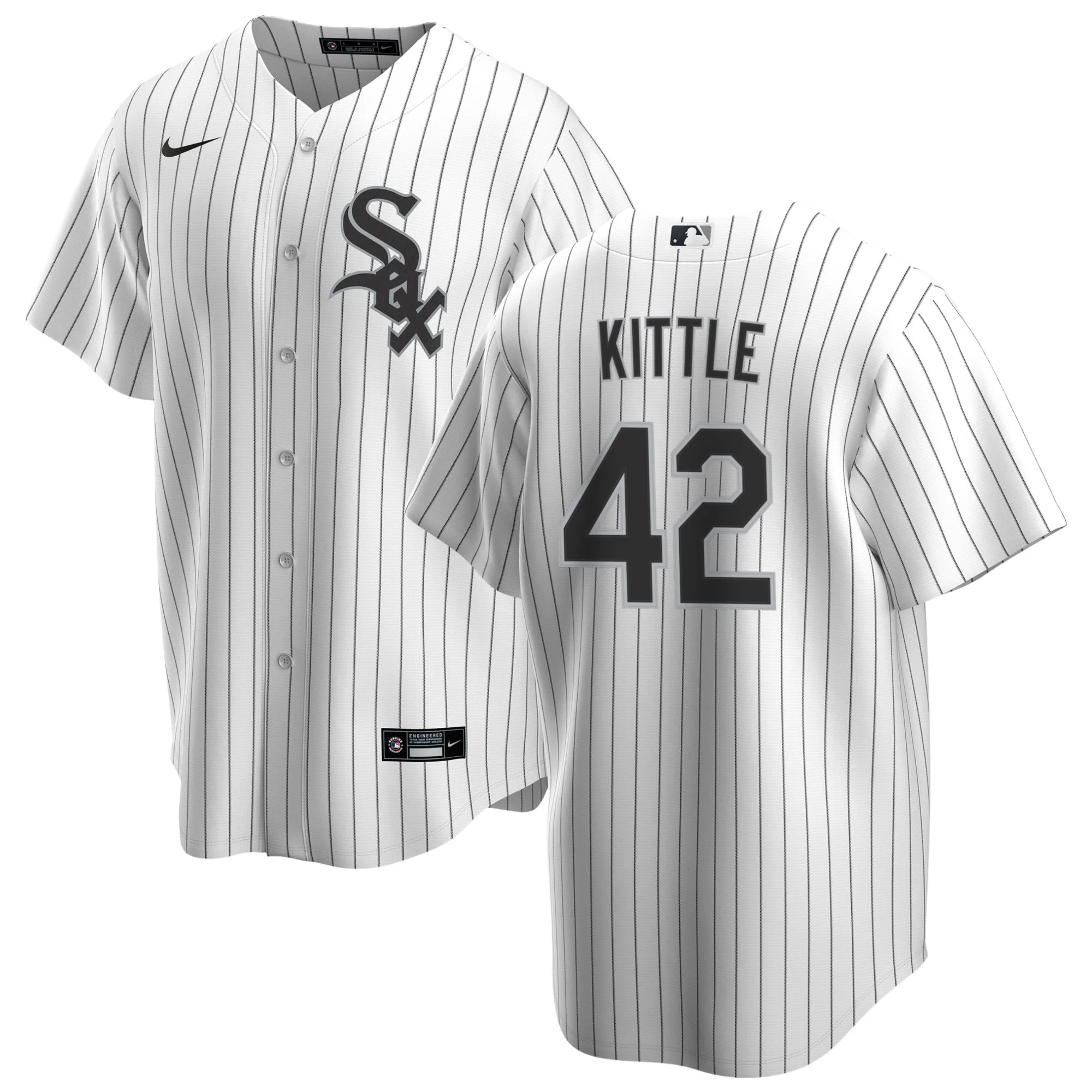 NIKE Men's Ron Kittle Chicago White Sox White Home Premium Twill Replica Jersey