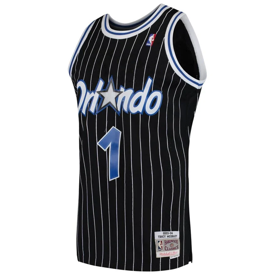 Men's Tracy McGrady 2003-04 Orlando Magic Mitchell & Ness Black Away Swingman Jersey