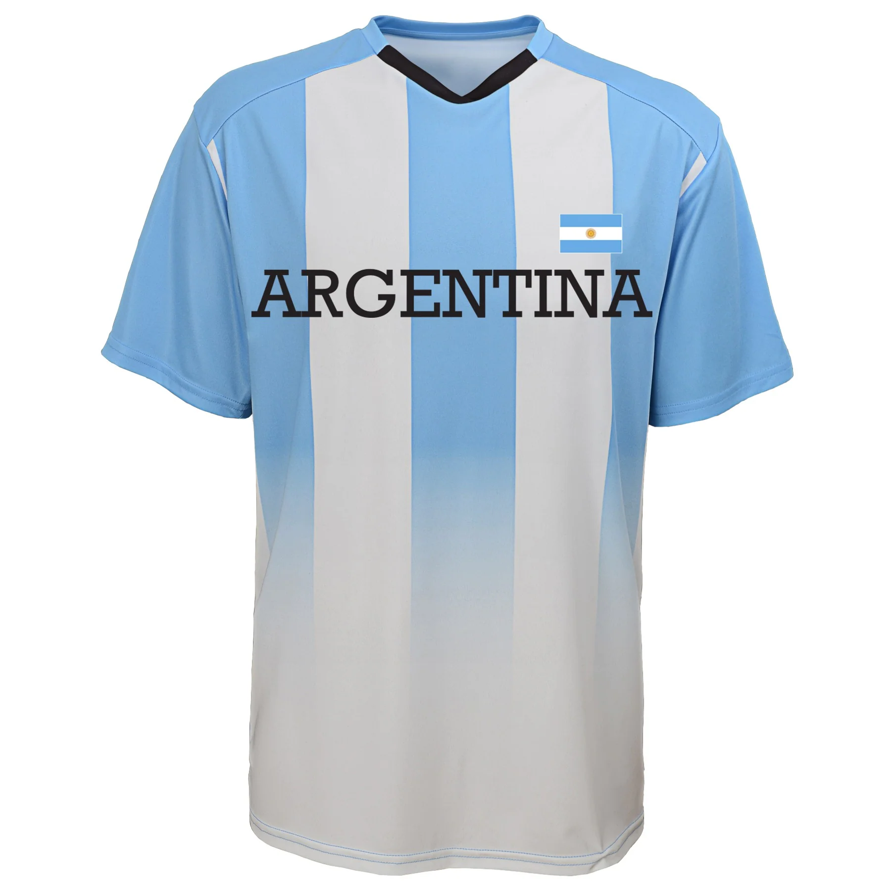 Men's Argentina Federation Soccer Light Blue/White Performance Jersey Tee