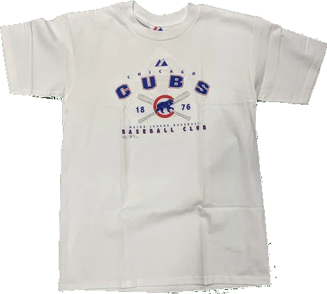 Youth Chicago Cubs White Baseball Club Tee