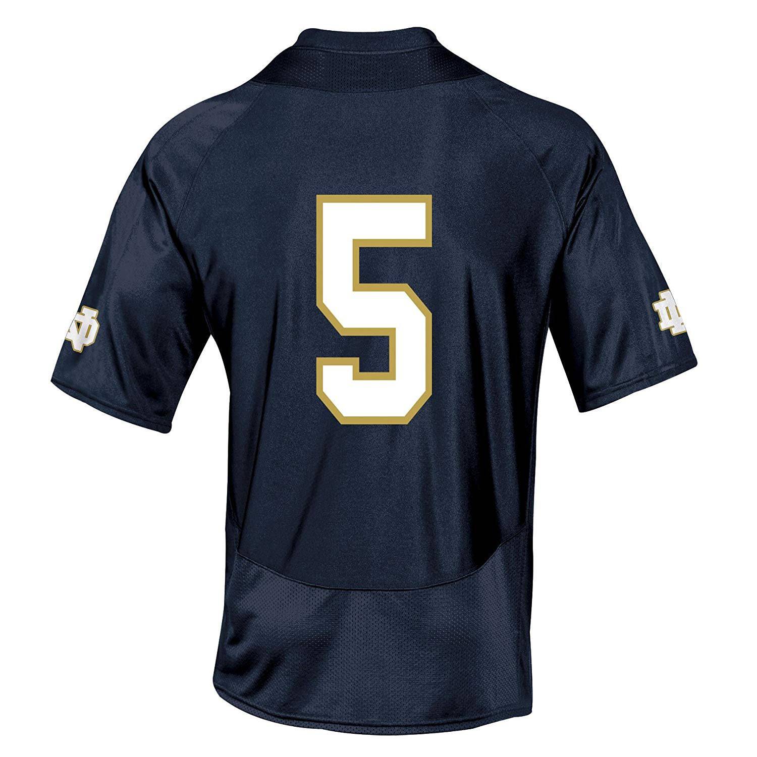 Notre Dame Fighting Irish Under Armour NCAA Men's Premier Navy Sideline Replica #5 Jersey
