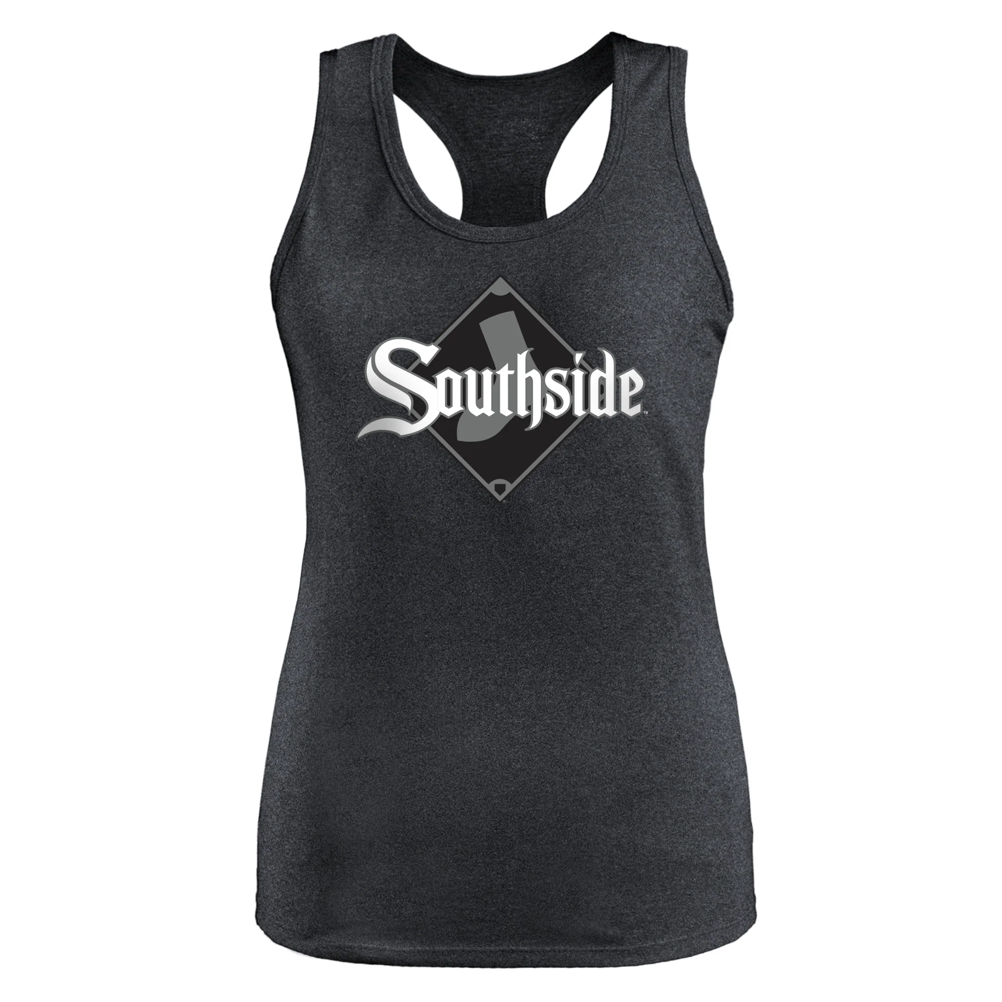 Women's Chicago White Sox City Connect New Era Tri-Blend Tank Top - Black