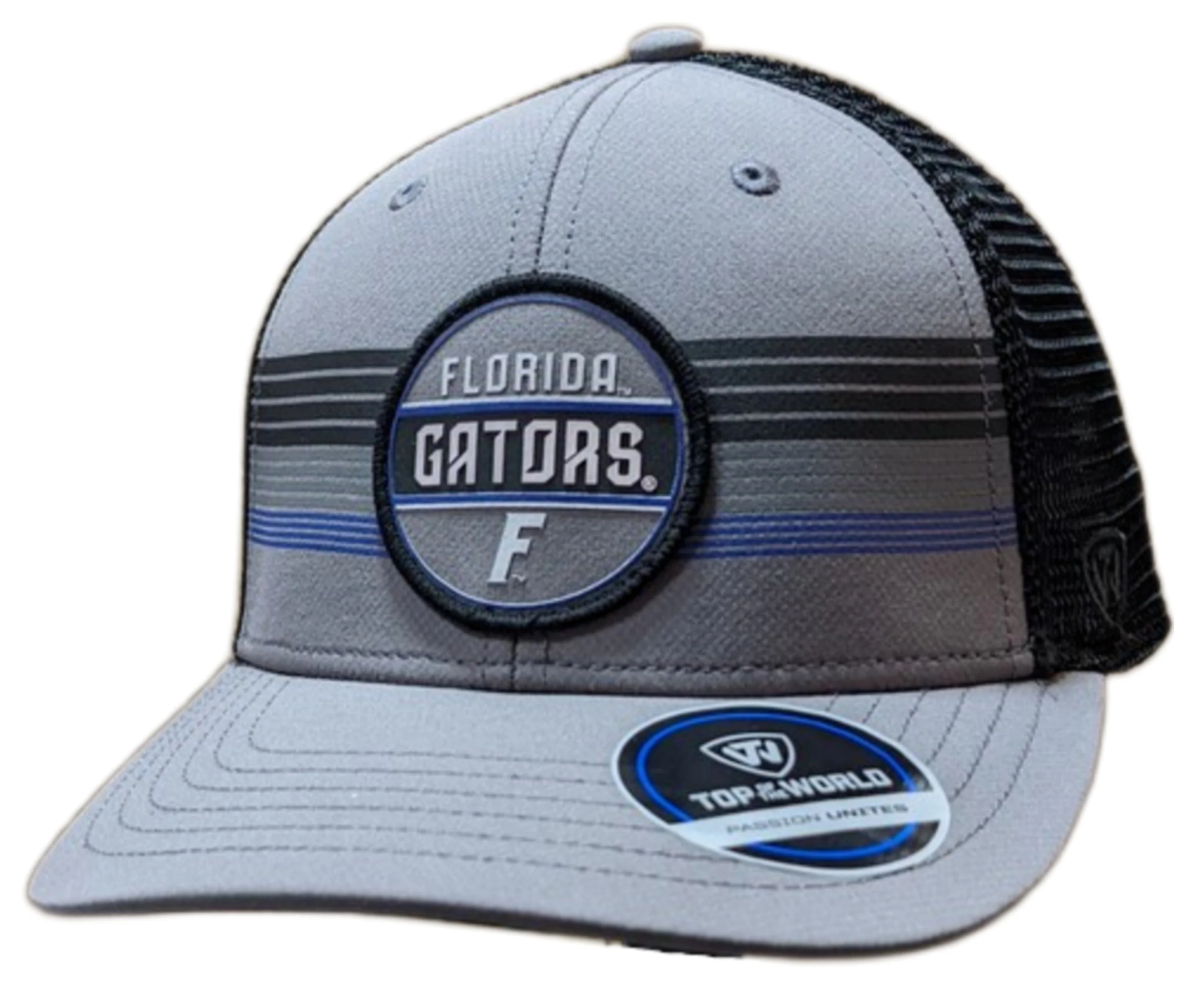 Florida Gators Top of the World Gray/Black Trucker Adjustable Snapback Hat