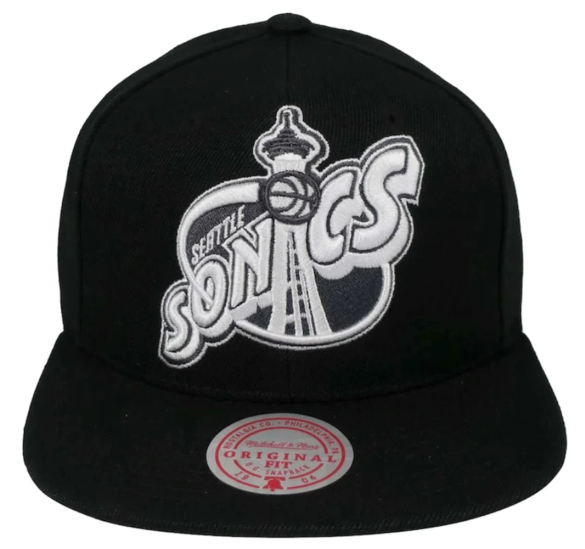 Men's Seattle Supersonics NBA XL BWG HWC Mitchell & Ness Snapback Hat