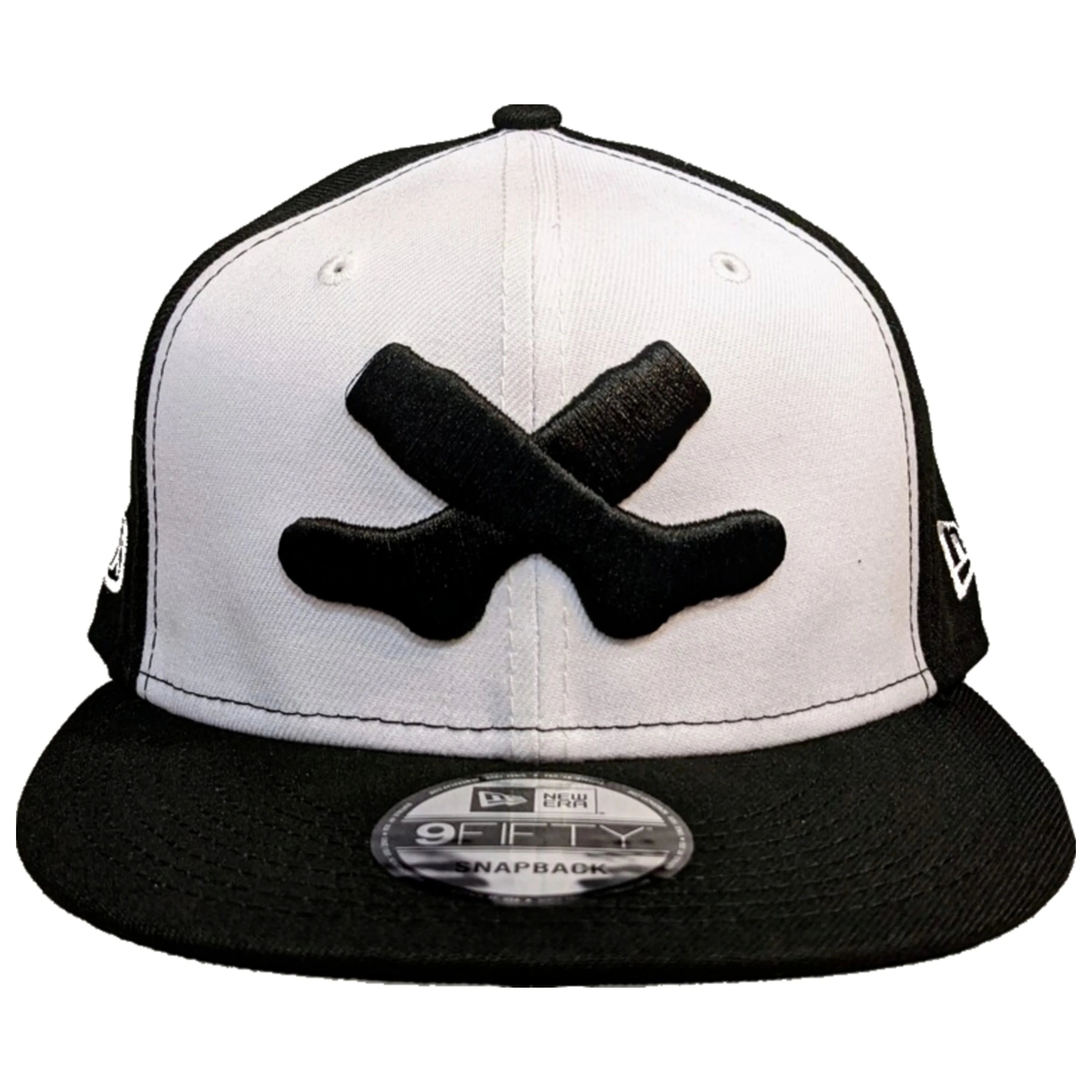 Mens Chicago White Sox New Era Black and White Cooperstown Collection 1926 Cross Socks 9FIFTY Side Patch Snapback Hat