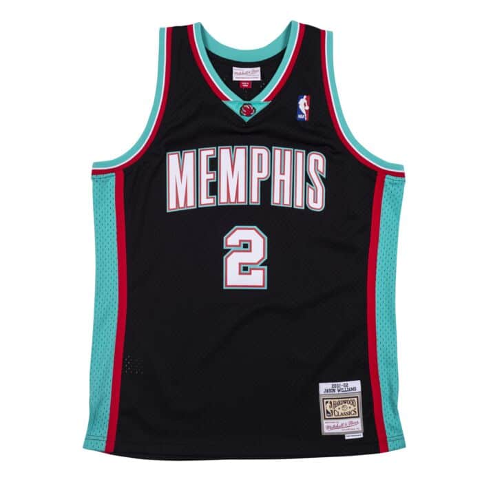 Men's Memphis Grizzlies Jason Williams Mitchell & Ness Black 2001-02 Hardwood Classics Swingman Jersey