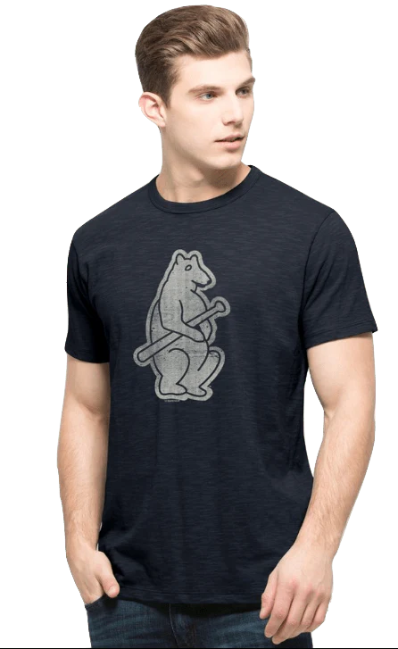 Chicago Cubs 47 Brand MLB Men's Cooperstown Scrum Premium Navy T-Shirt