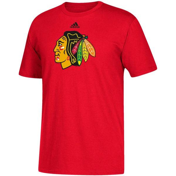 Men's Chicago Blackhawks adidas Red Primary Logo T-Shirt