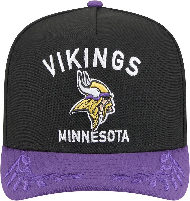 Men's Minnesota Vikings New Era 2025 NFL Draft Black A-Frame 9FIFTY Snapback Adjustable Hat