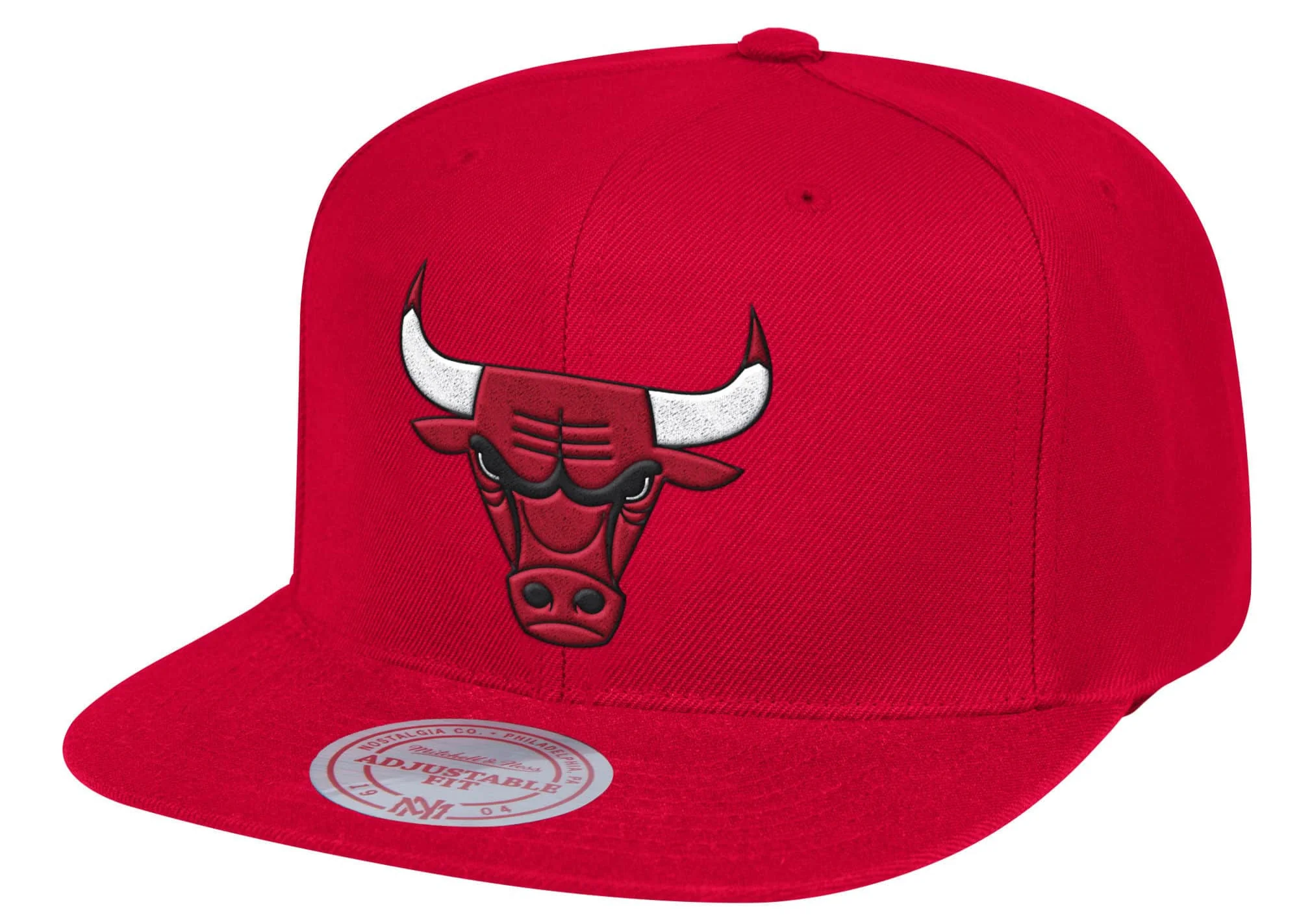 Mens NBA Chicago Bulls Red Team Ground Snapback Hat By Mitchell And Ness