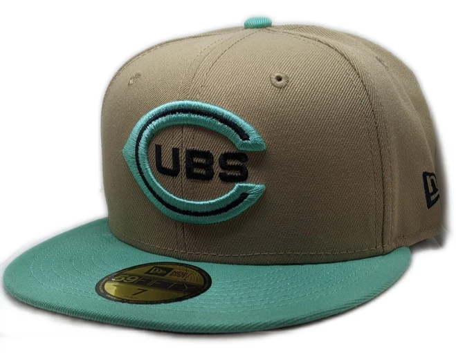 Chicago Cubs New Era 2 Tone Camel/Mint Rustic Winter 59FIFTY Fitted Hat
