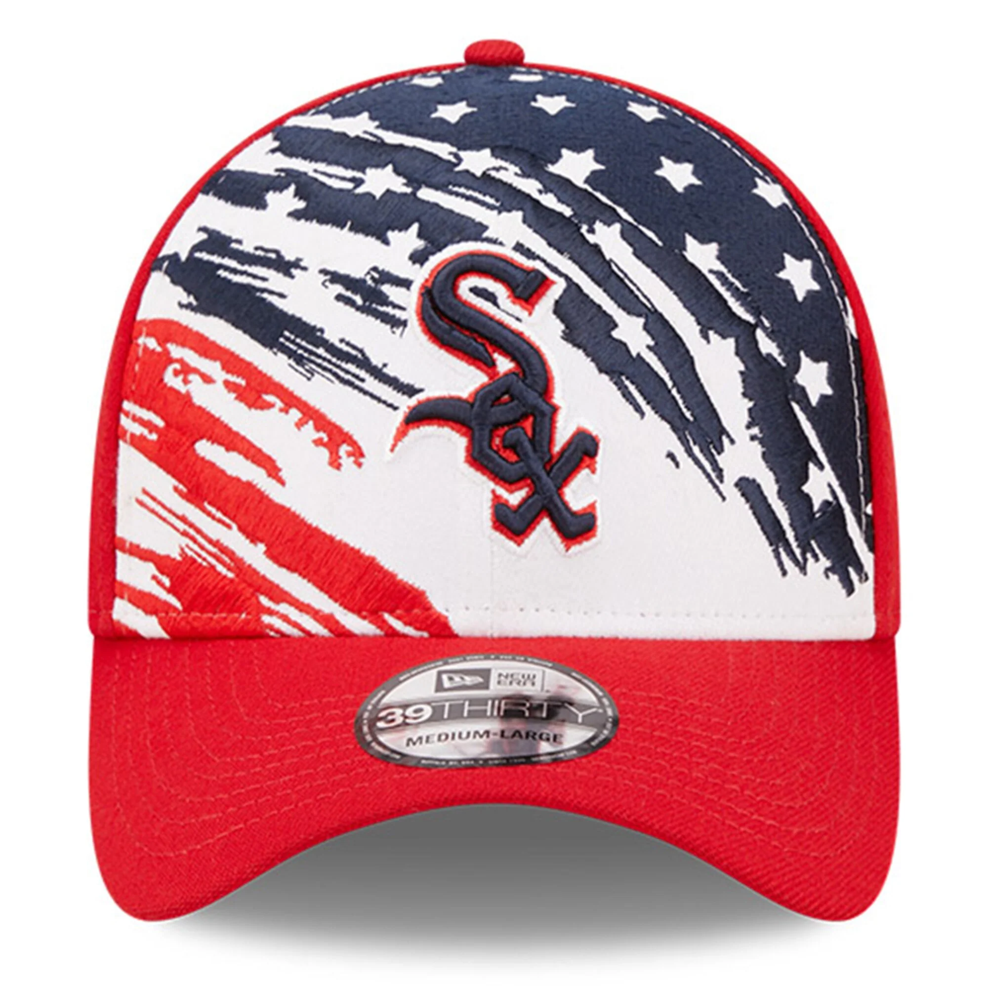 Men's Chicago White Sox New Era Red 2022 4th of July 39THIRTY Flex Hat