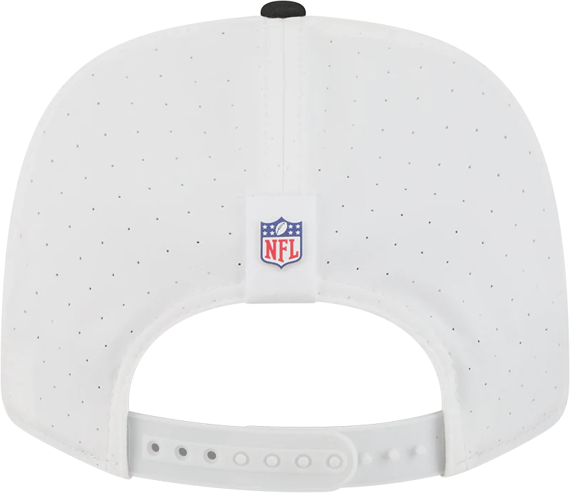 Men's Las Vegas Raiders New Era White/Black 2025 NFL Training Camp 9SEVENTY Adjustable Hat