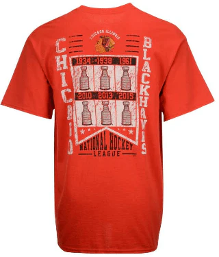 Chicago Blackhawks Majestic NHL Men's Vintage Five on Five T-Shirt