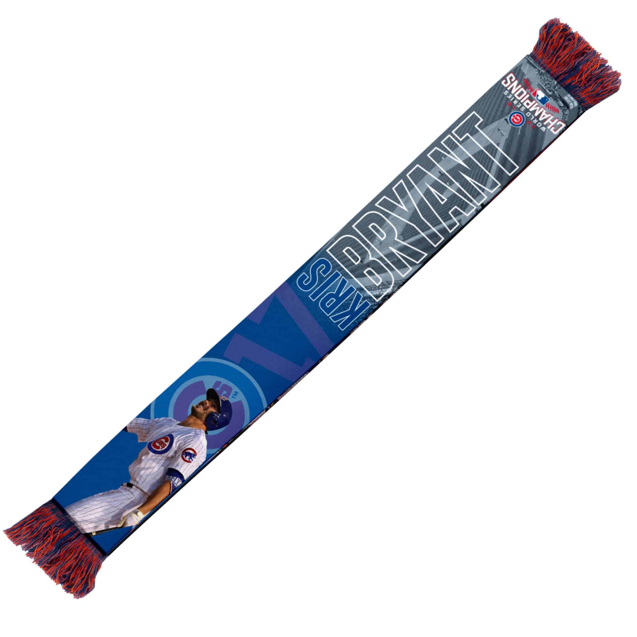 Chicago Cubs Kris Bryant #17 World Series Champions Printed Photo Scarf