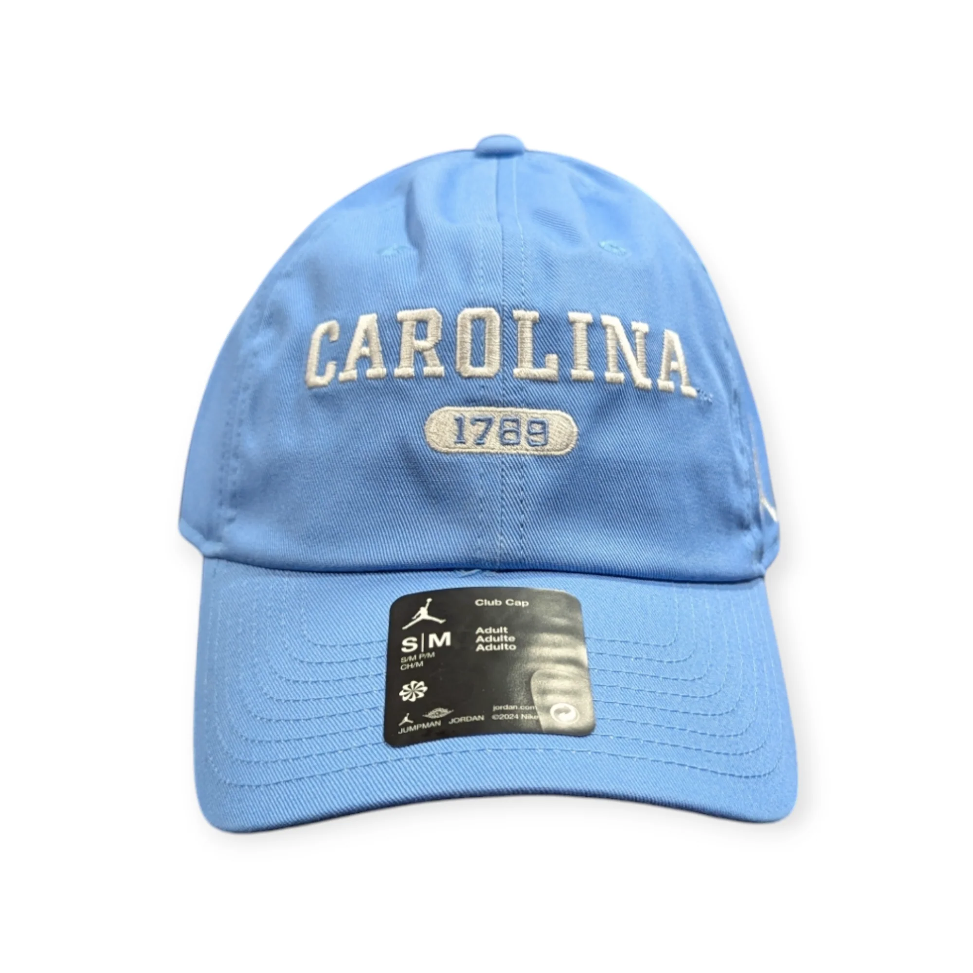 North Carolina Tar Heels Nike Club Carolina Blue Unstructured Adjustable Hat