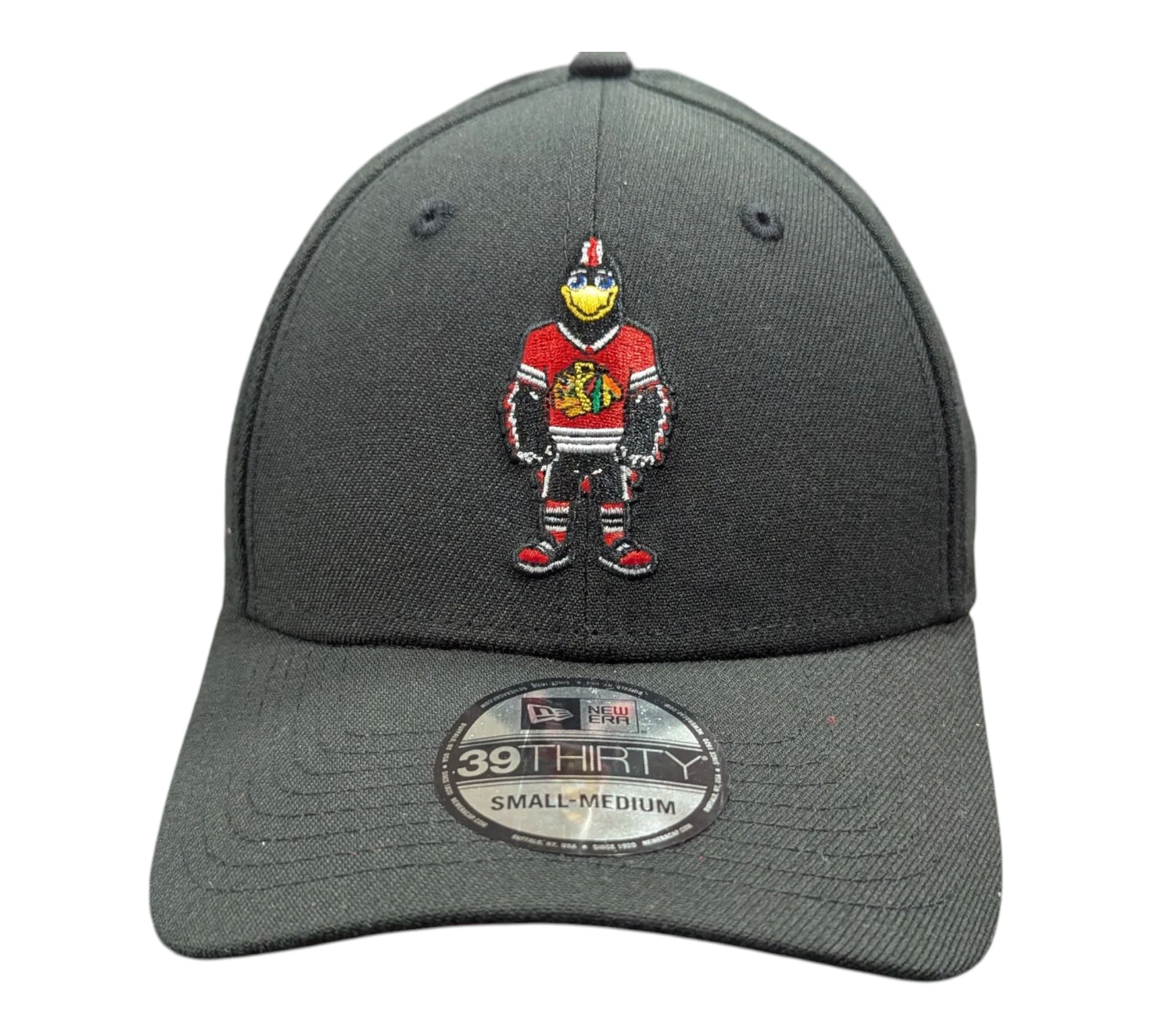 Chicago Blackhawks New Era Tommy Hawk Black 39THIRTY Flex Hat