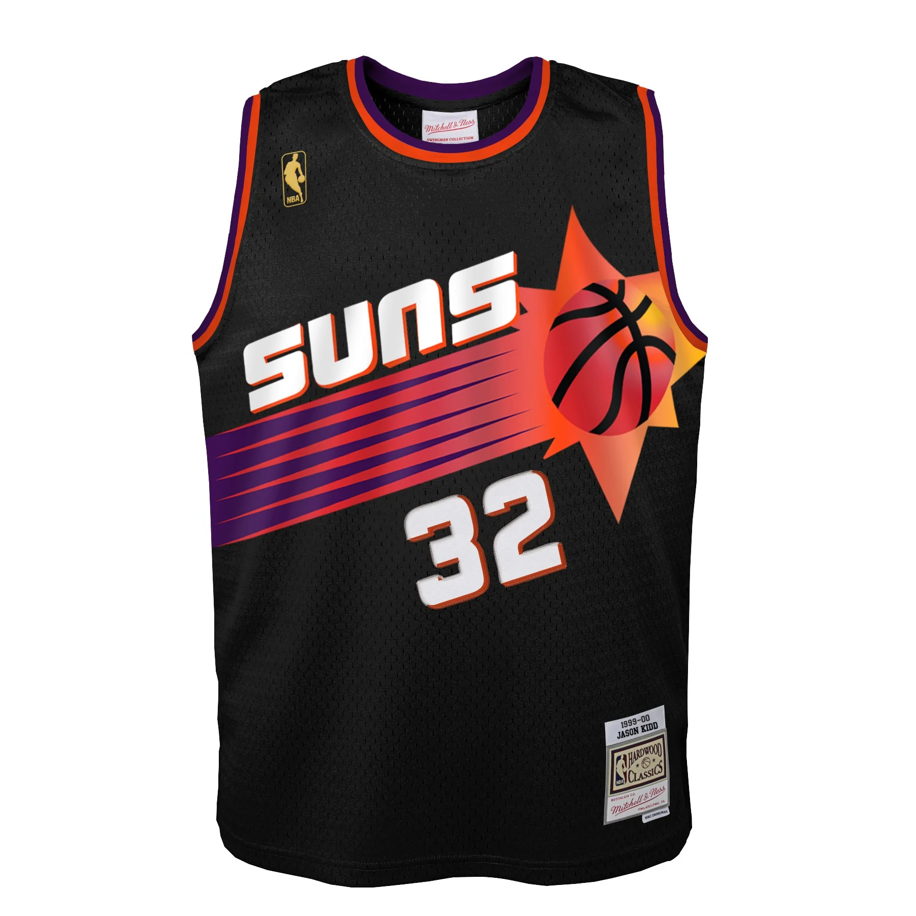 Youth Phoenix Suns Jason Kidd Mitchell & Ness Black 1996-97 Hardwood Classics Swingman Jersey