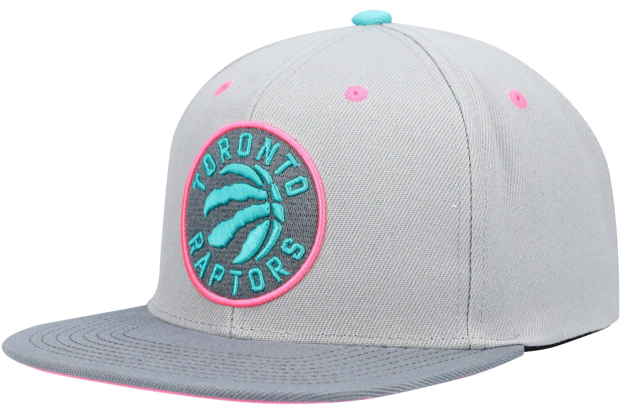 Men's Toronto Raptors Mitchell & Ness Gray Wolf Mags Snapback Hat