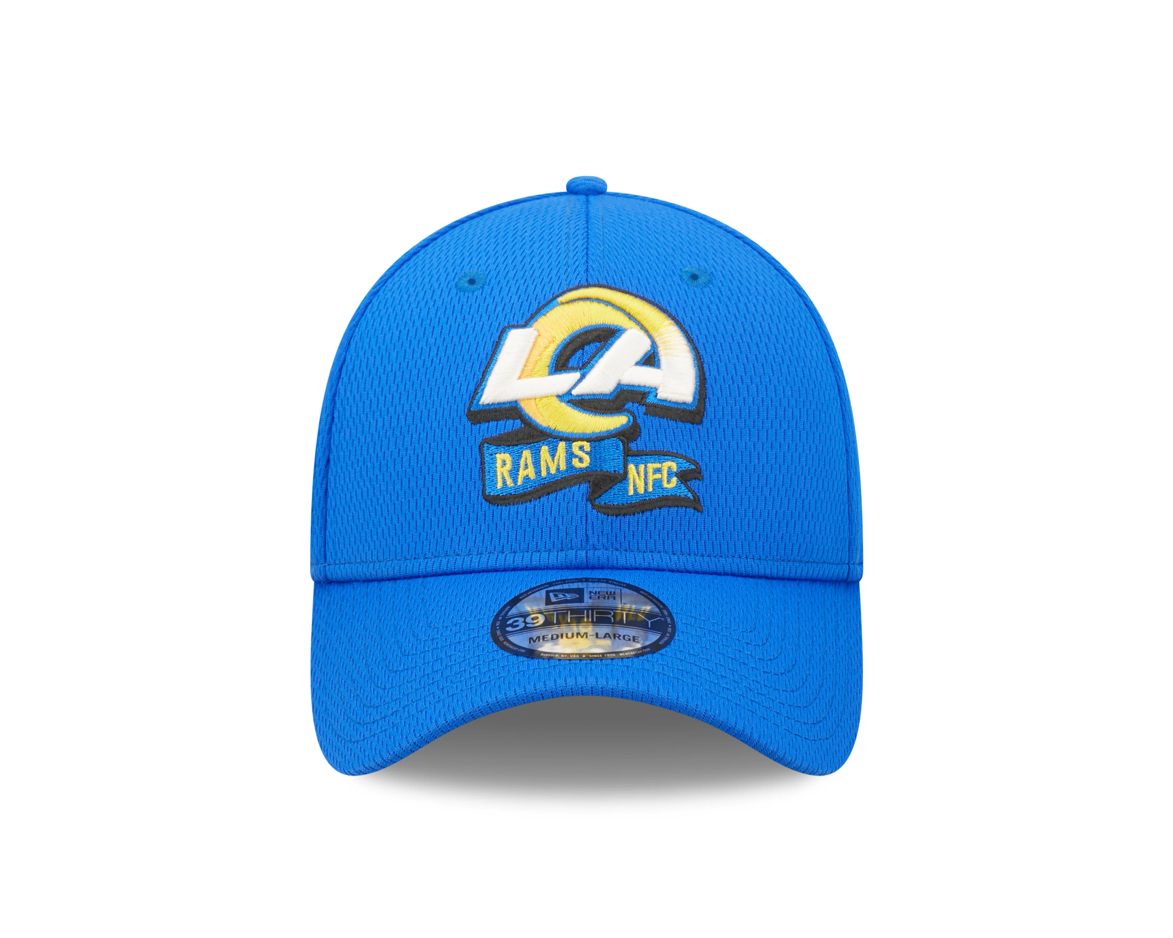 Men's Los Angeles Rams New Era Blue 2022 Sideline Coaches 39THIRTY Flex Hat
