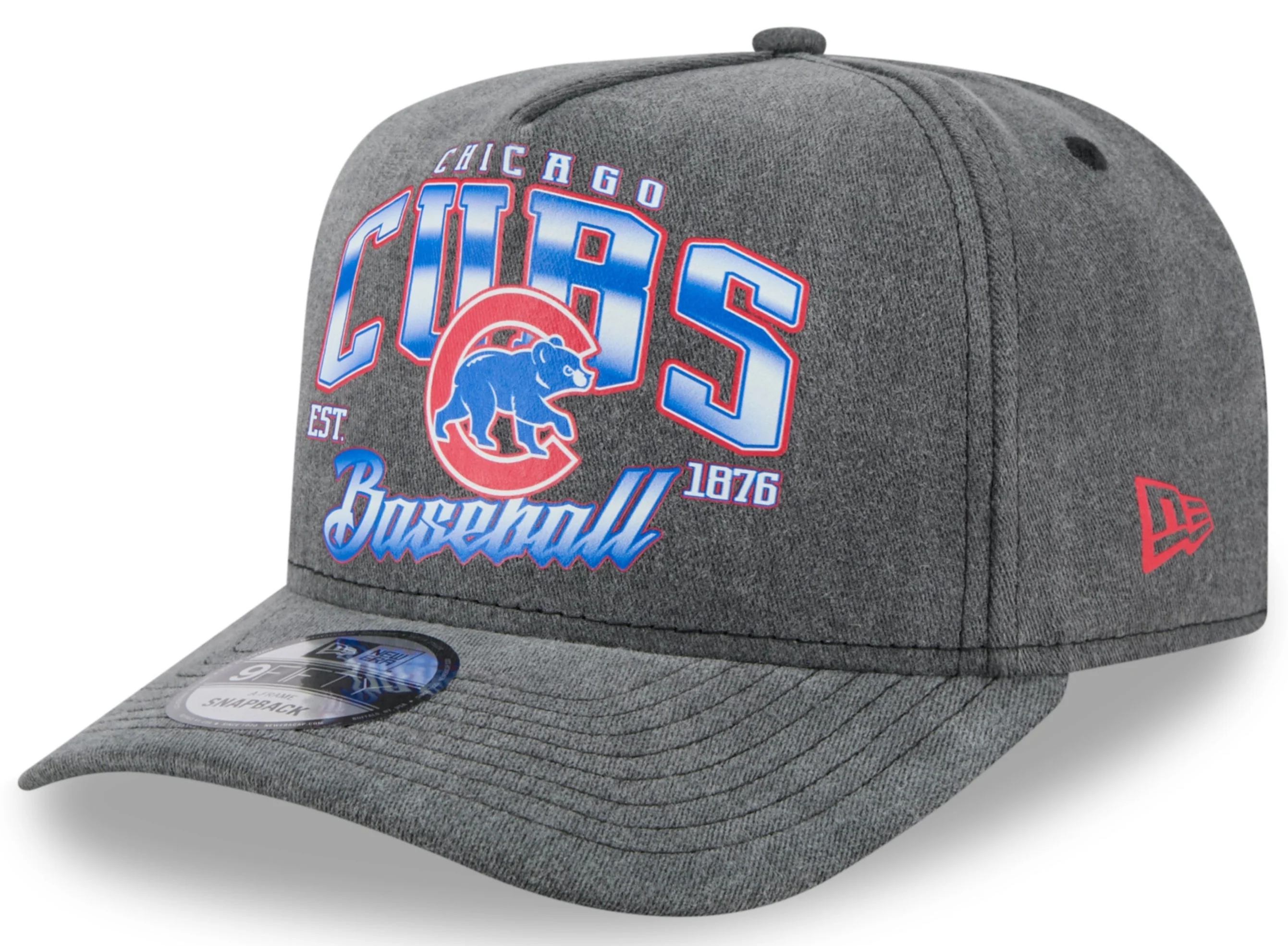 Chicago Cubs New Era Gray Washed 9FIFTY A-Frame Snapback Hat