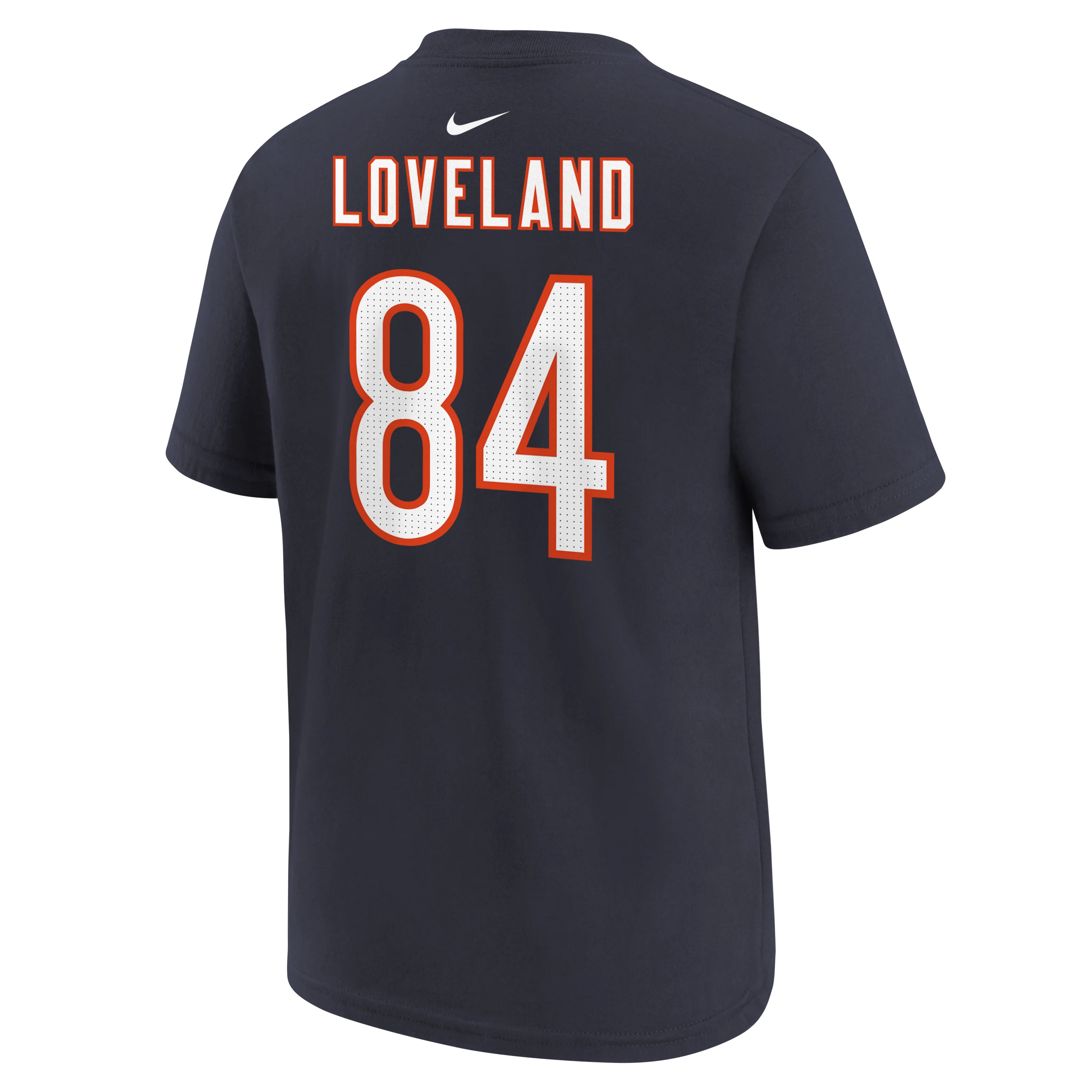 Youth Colston Loveland Chicago Bears Nike Navy FUSE Name & Number T-Shirt
