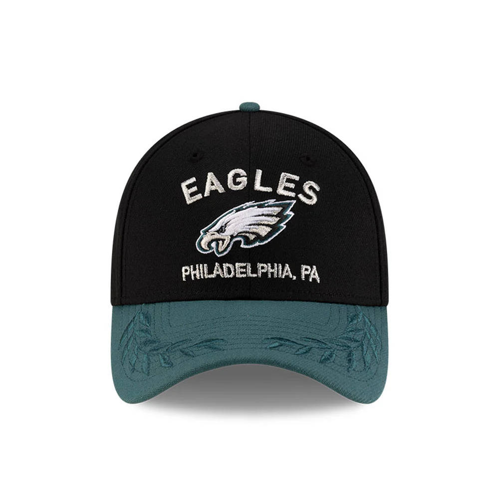 Men's Philadelphia Eagles New Era 2025 NFL Draft Black 39THIRTY Flex Fit Hat